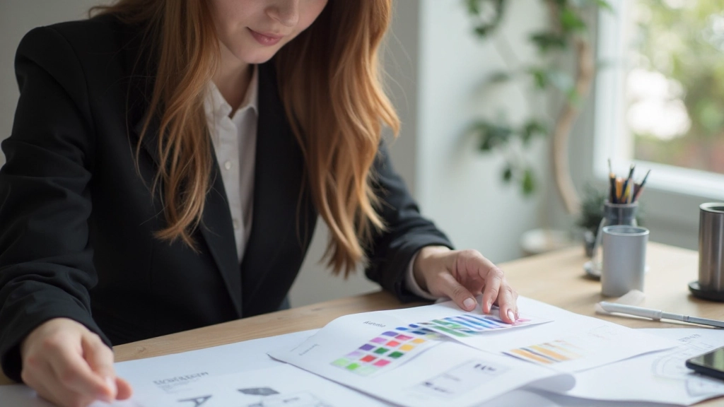 Дизайнер работает над визуальной идентичностью бренда
