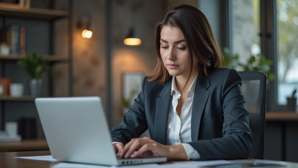 Маркетолог анализирует бренд-позиционирование и целевую аудиторию на ноутбуке