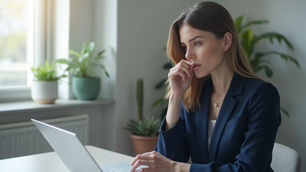 Маркетолог анализирует результаты брендирования и позиционирование компании на ноутбуке в офисе